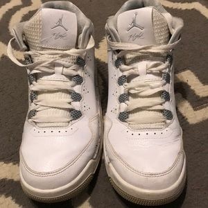 White and Grey Jordans